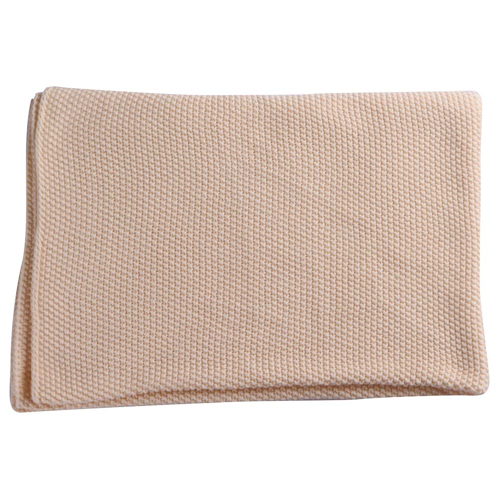 MOON - Plush 100% Cotton Cellular Baby Blanket 80x110cm - (Beige)