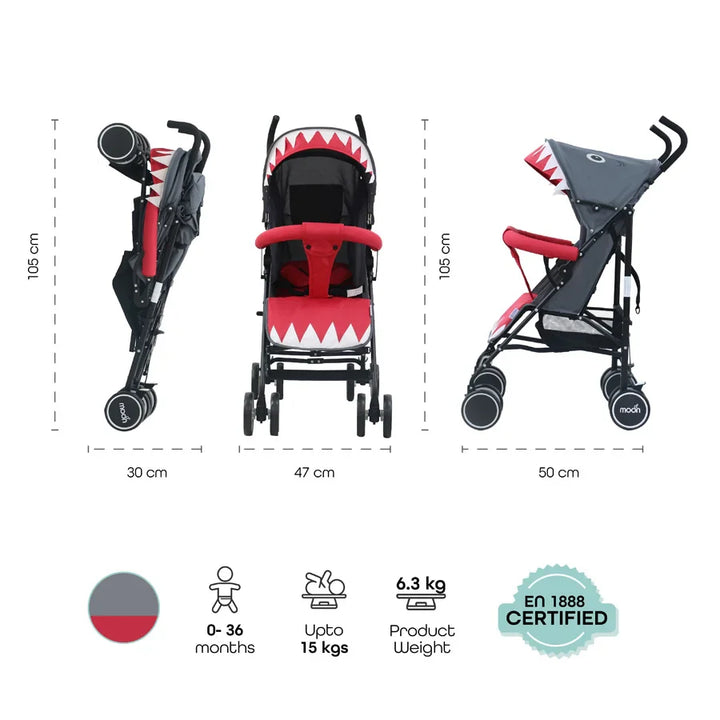 Moon Safari Stroller Character - Shark