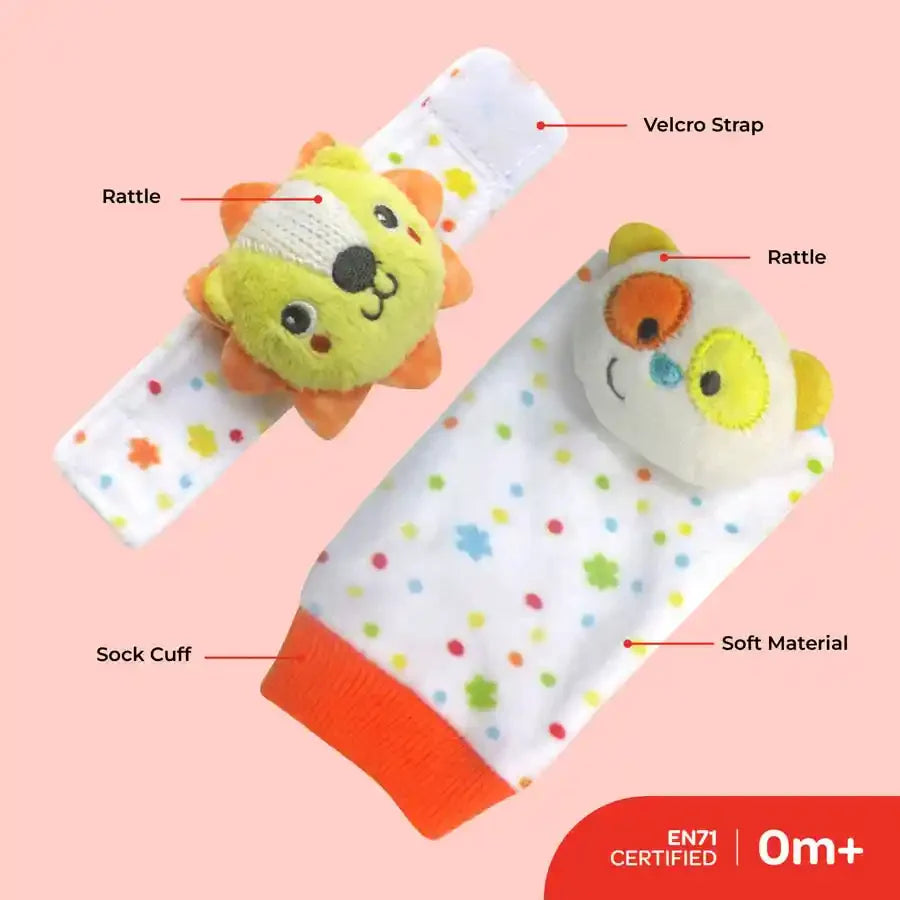 Moon Foot and Wrist Rattle – Set of 4 -MNNSBT12