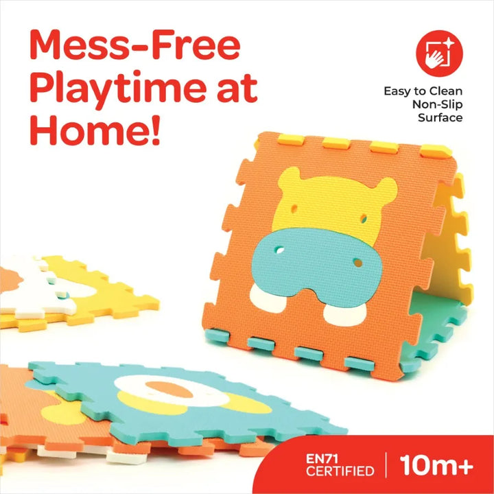Moon Puzzle Activity Floor Mat Animal World 9pcs