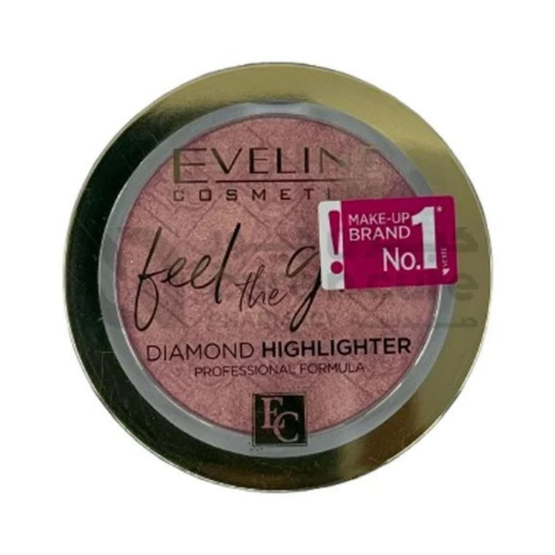 Eveline Feel The Glow Diamond Highlighter رقم 03 روز جولد