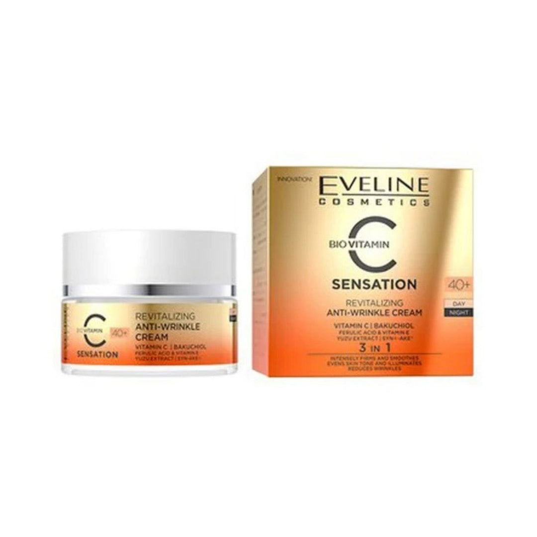 Eveline C Sensation Revitalizing Anti-Wrinkle Day & Night Cream 40+ 50Ml