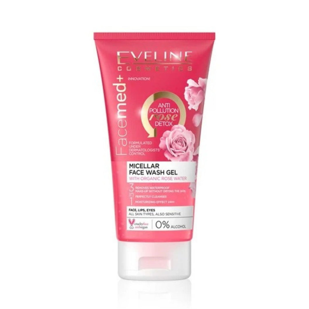 Eveline Facemed+ Purif Face Wash Gel W/Org Rose Water 150ml [F]