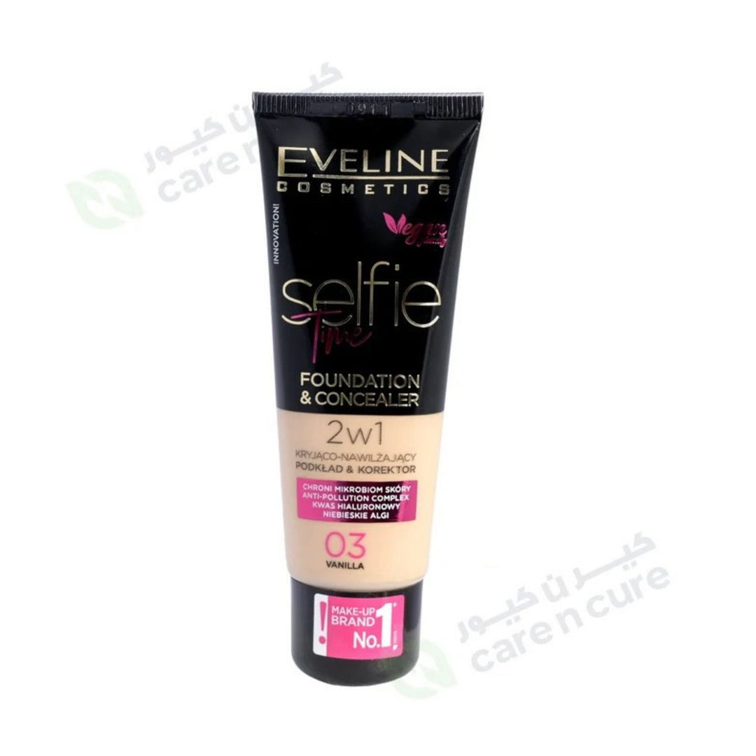 Eveline Selfie Time Foundation & Concealer 03 Vanilla 30ml