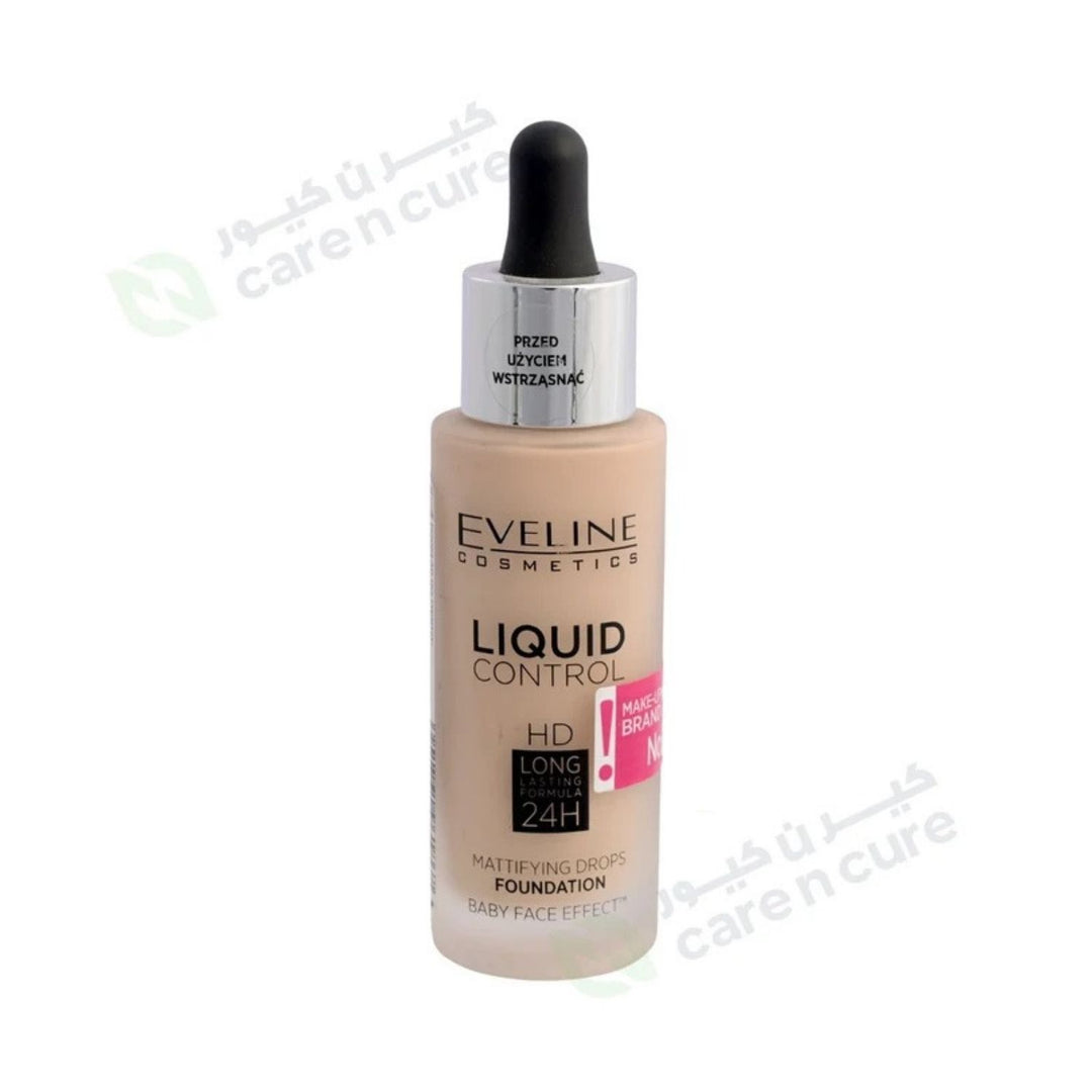Eveline Liquid Control Foundation With Dropper 015 Light Vanilla 32 ml