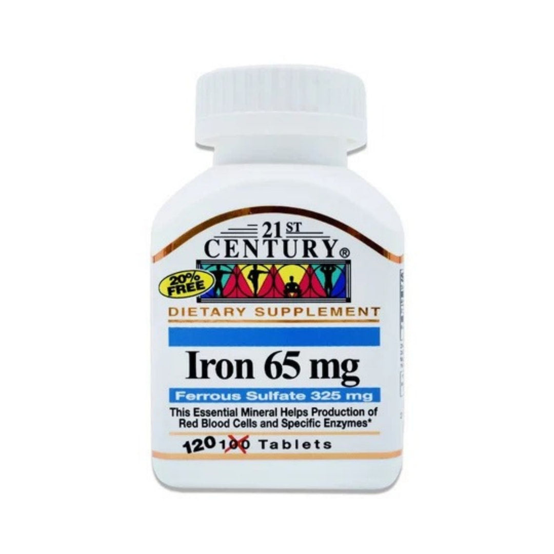 21st Century Iron 65mg, 120 Tablets