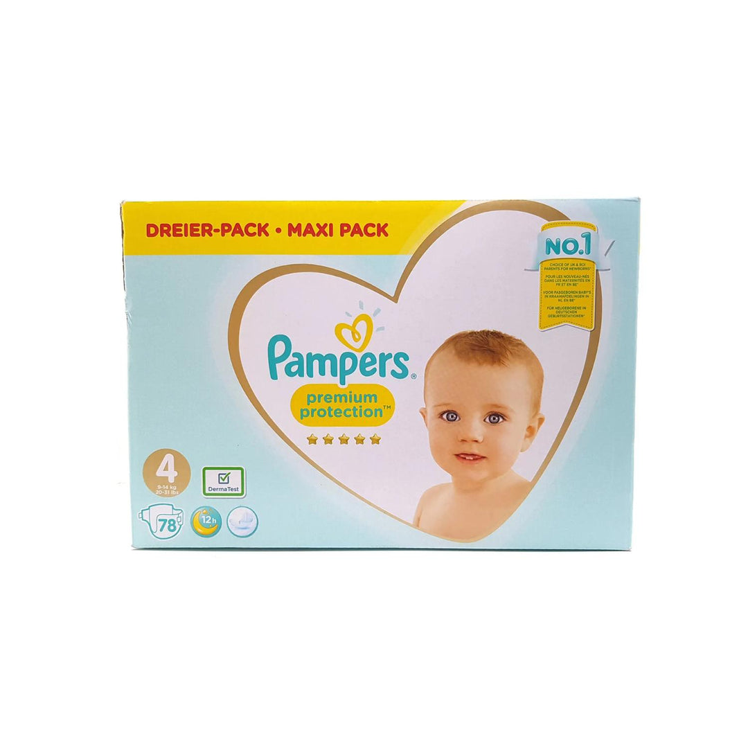 Pampers Premium Protection Maxi Pack Size 4 (9-14 Kg), 78 Diapers