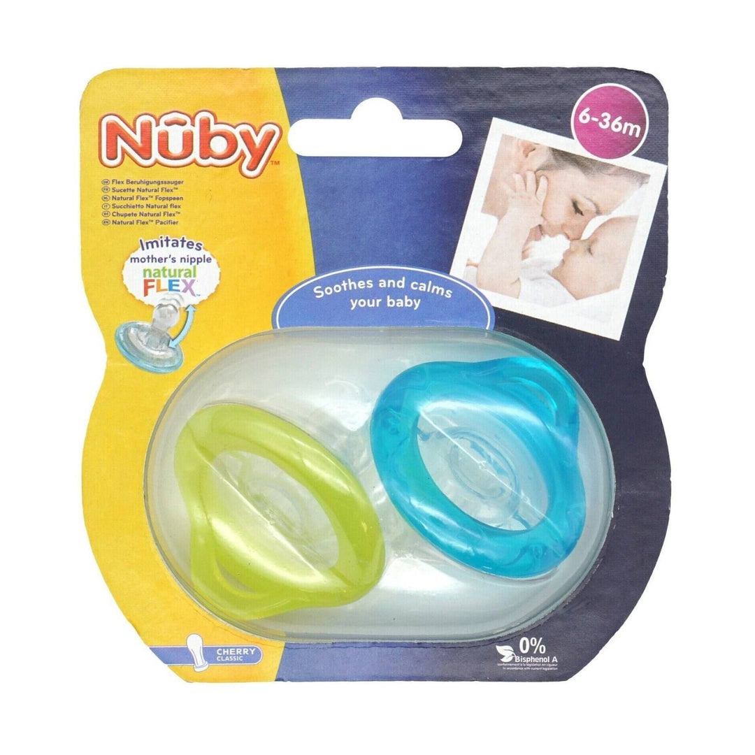Nuby 2 Natural Flex Cherry Pacifiers - 6-36 Months