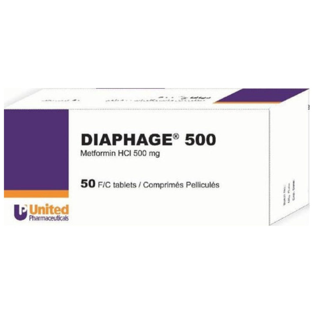 Diaphage 500mg Tablets 50 Pieces