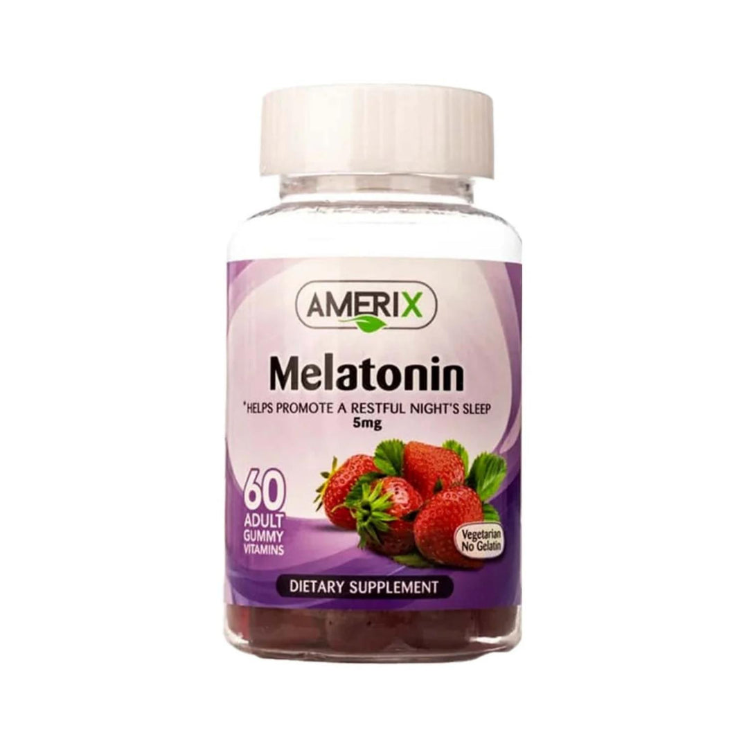 Amerix Melatonin 60 Adult Gummys Vitamins Dietary Supplement