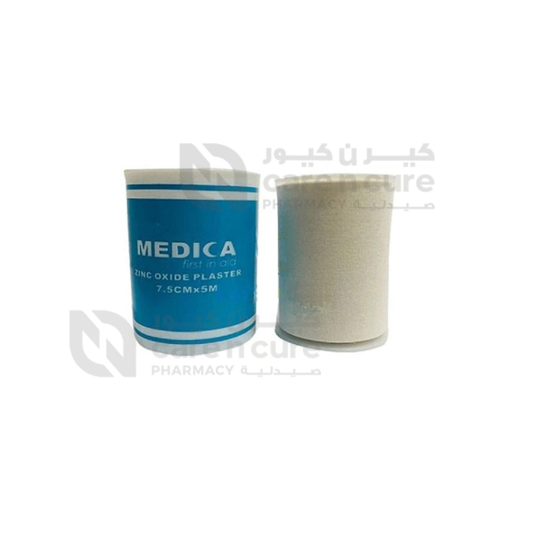 Medika Zinc Oxide Plaster 7.5 cm X 5 M With Cover