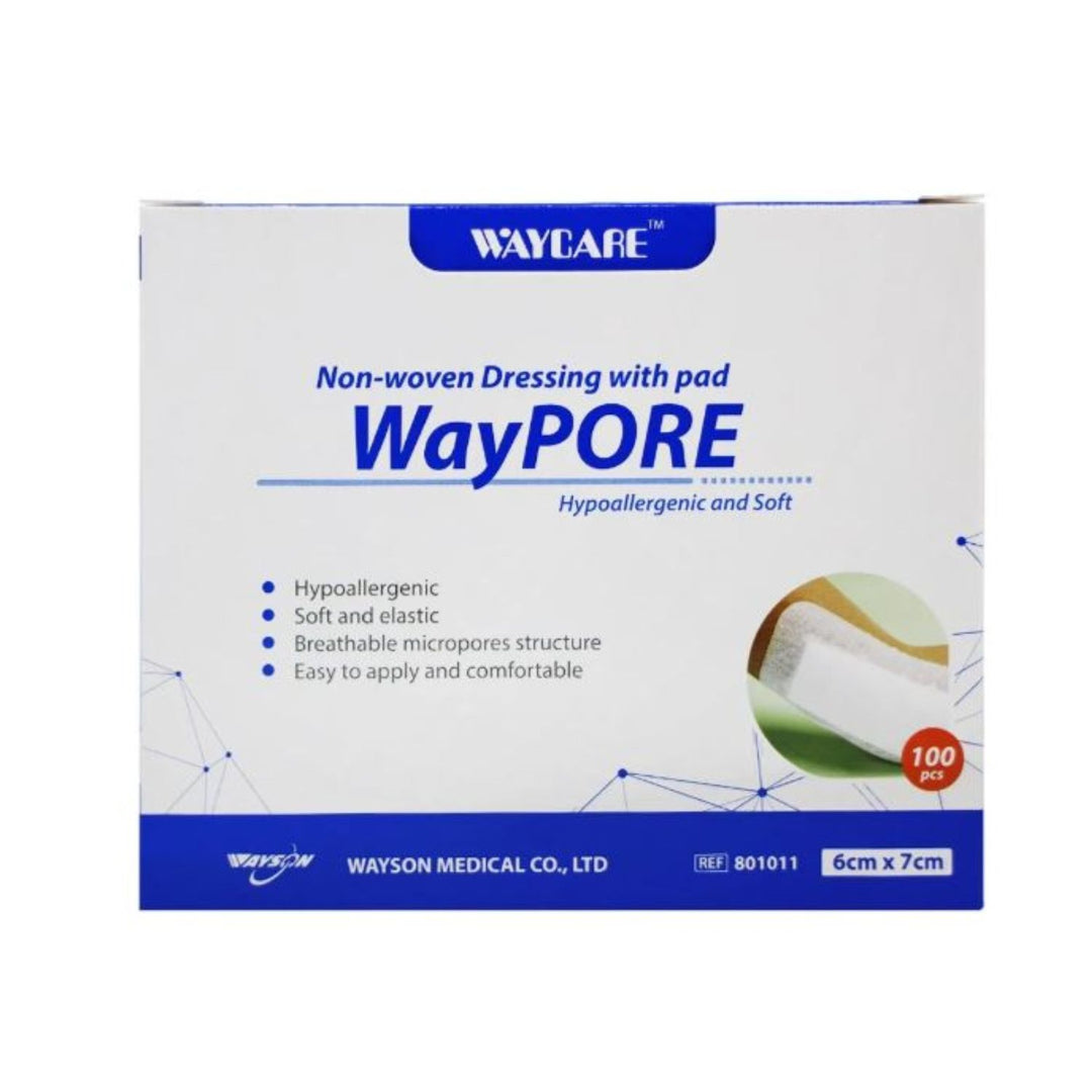 Waycare Adh With Absorbent Pad 6 X 7 cm 100 Pieces