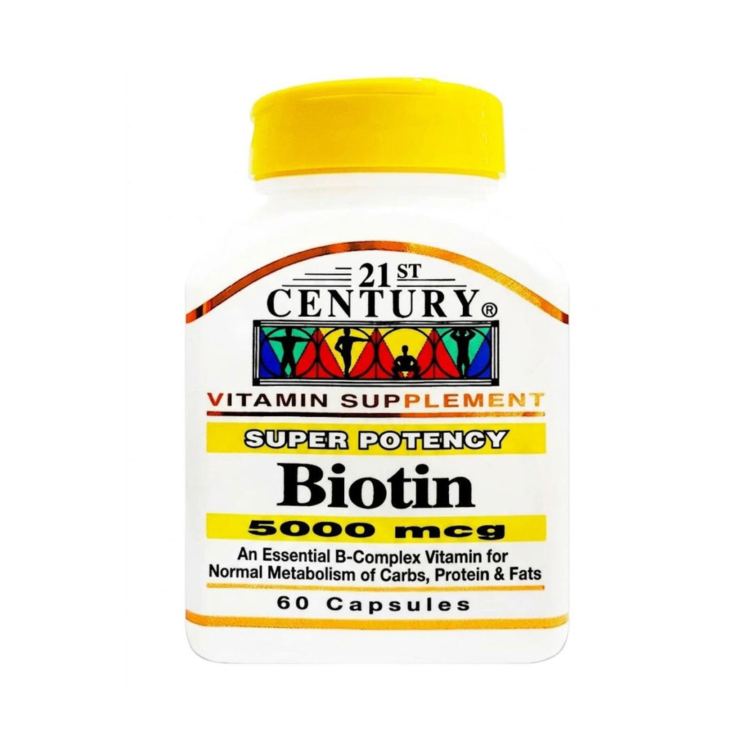 21St Century Super Potency Biotin 5,000 Mcg, 60 Capsules
