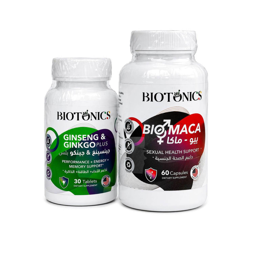 Biotonics Ginseng And Ginkko 30'S + Bio Maca 60'S Offer Biotonics Ginseng And Ginkko 30'S + Bio Maca 60'S Offer