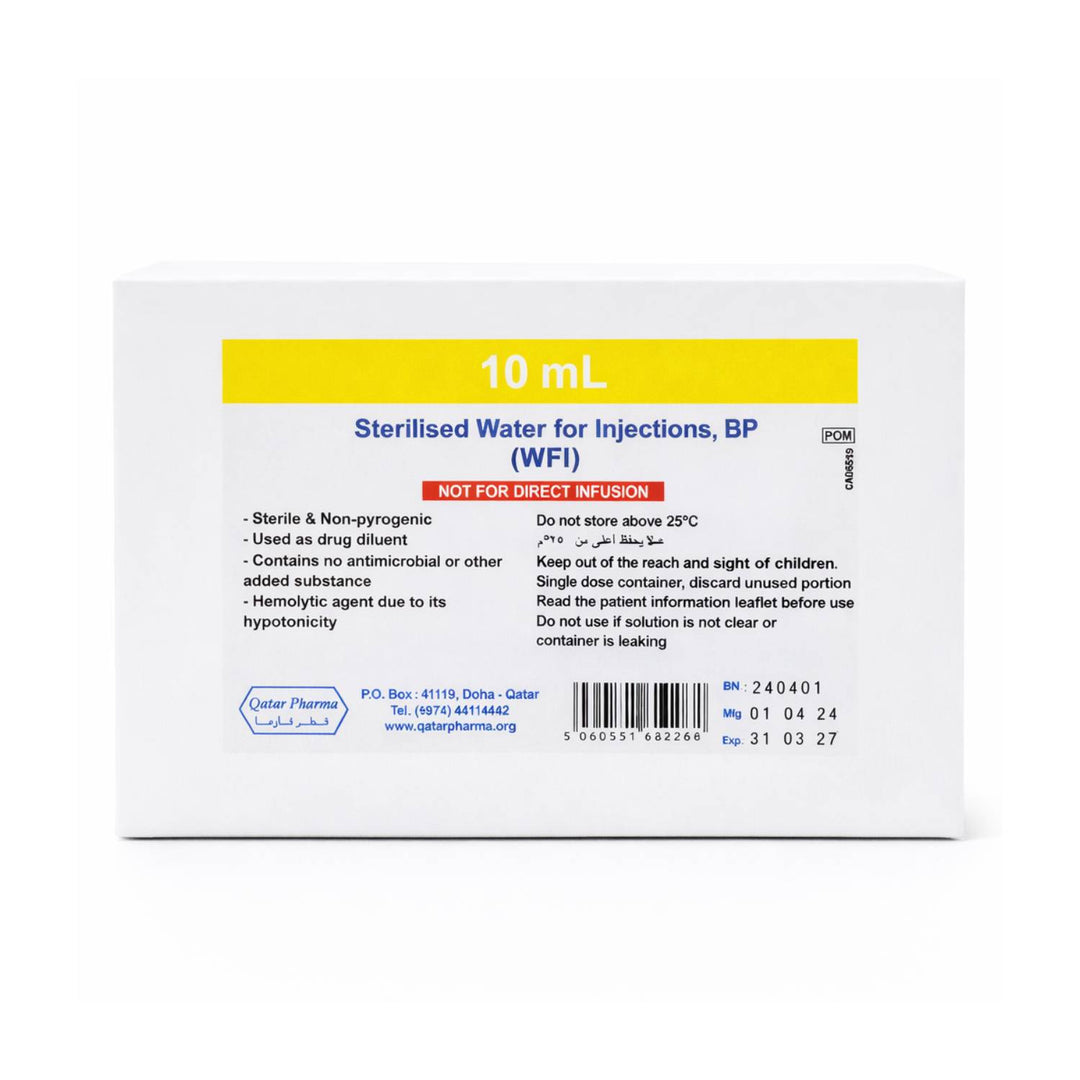 Sterilised Water For Injection Bp 10 ml