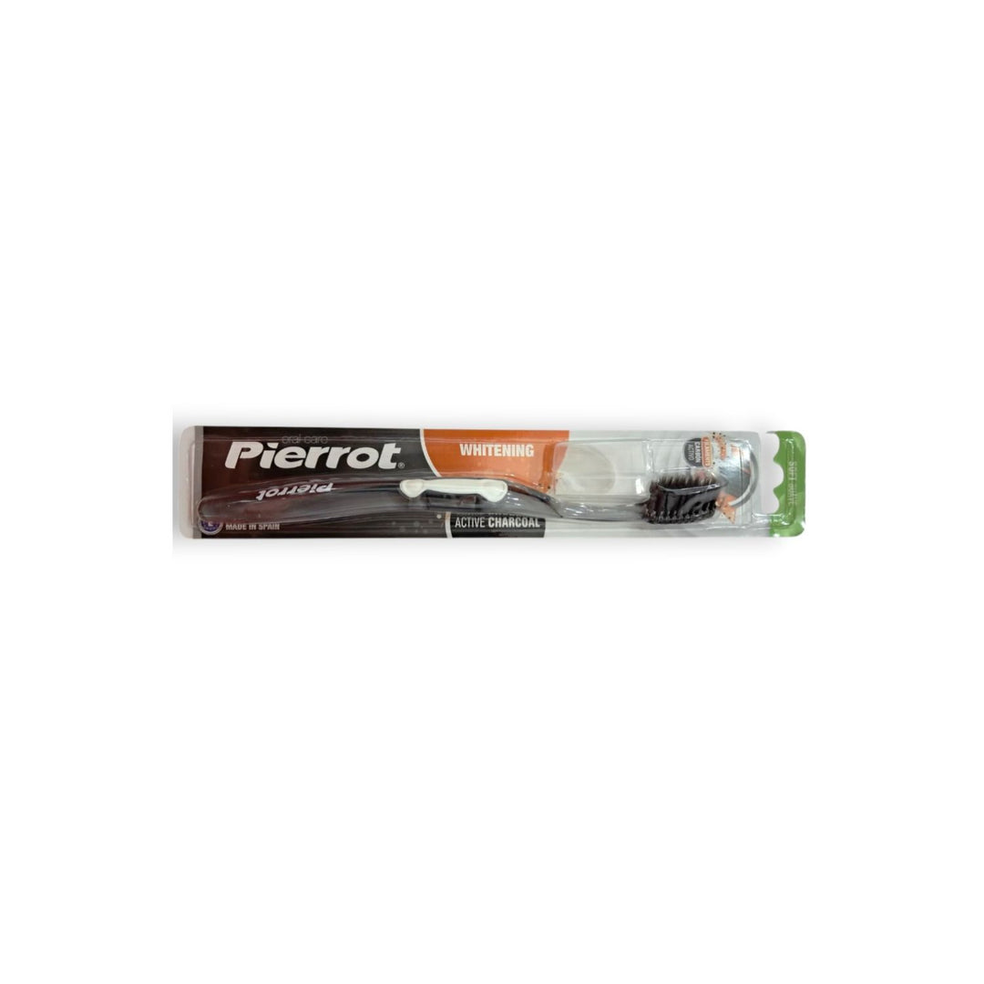 Pierrot Charcoal Black & White Toothbrush