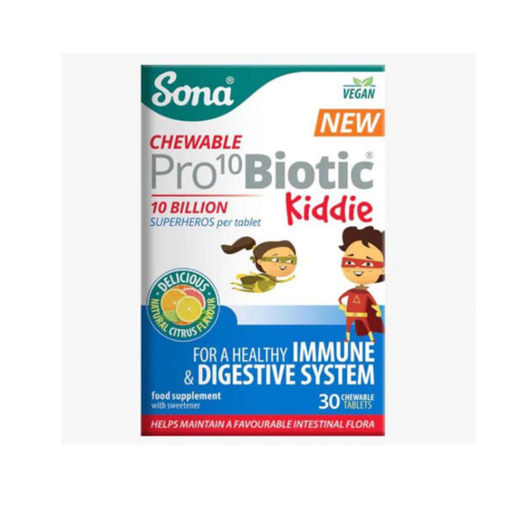 SONA PRO 10 BIOTIC KIDDIE CHEWABLE TAB 30'S
