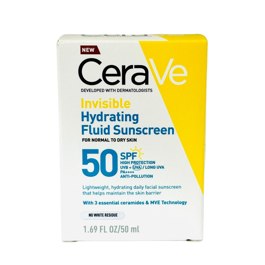 Cerave Invisible Hydrating Fluid Sunscreen Spf50 50ml