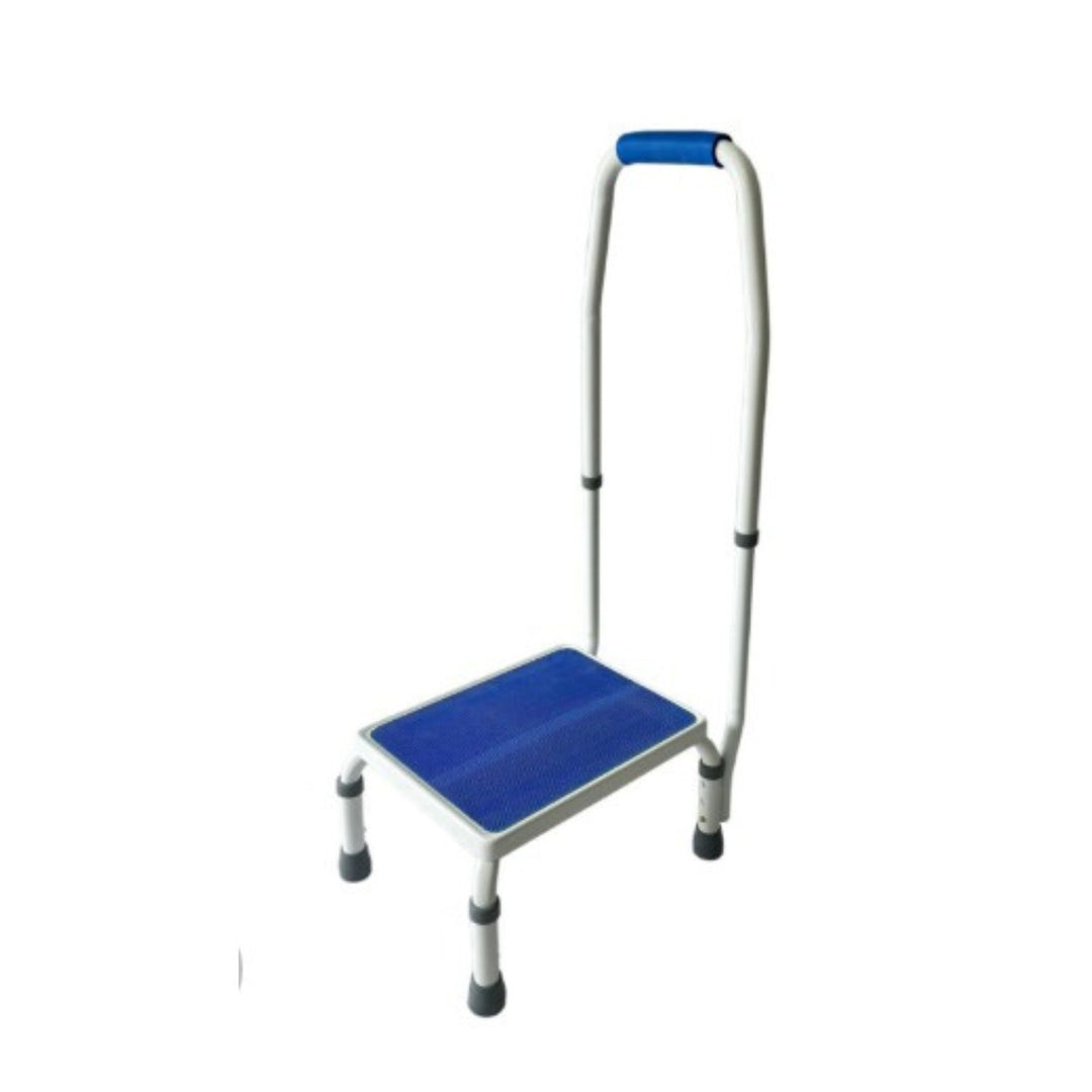 Escort Foot Stool One Step With Handle White Lqx-120013-01