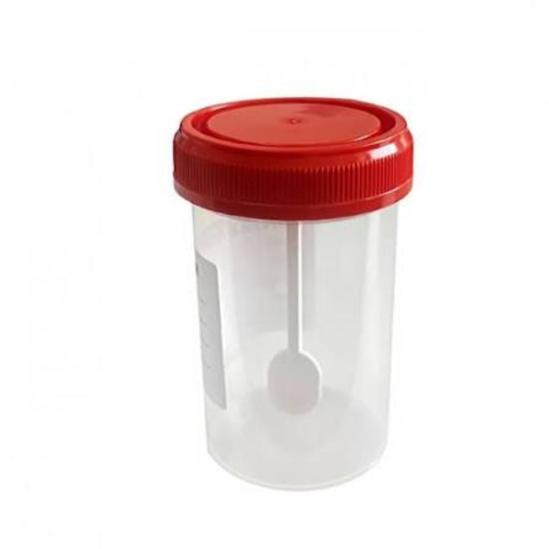 Stool Container 100ml W Spoon Non Steril