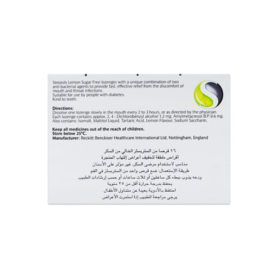 Strepsils Lemon (Sugar Free) Loz 16S