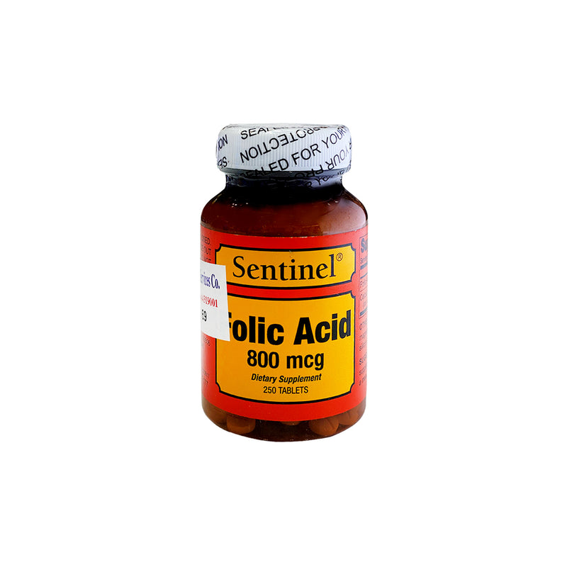Sentinel Folic Acid 800Mcg Tablets 250 Pieces