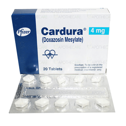 Cardura 4mg Tablets 20&
