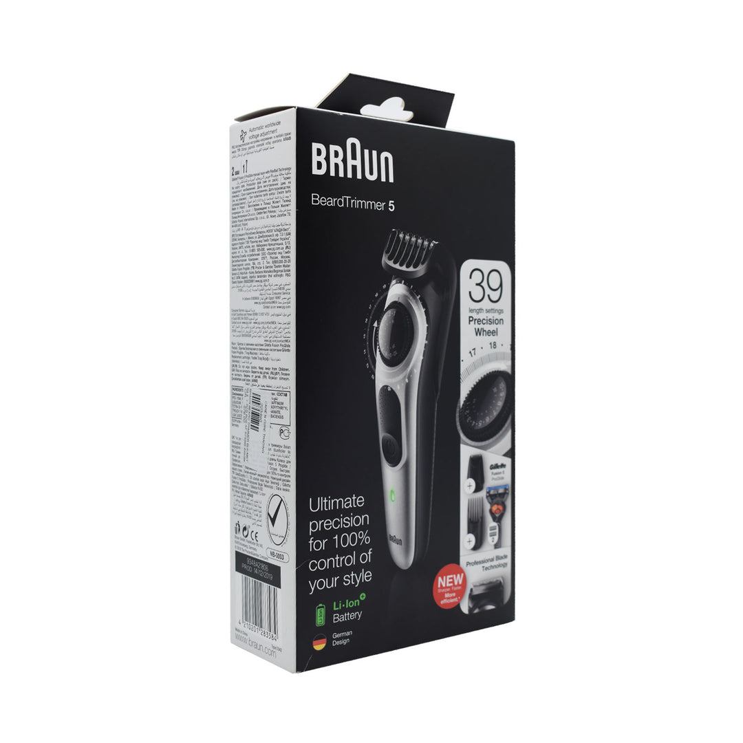 Braun Beard Trimmer Blk/Metsilv + Rzr Box A