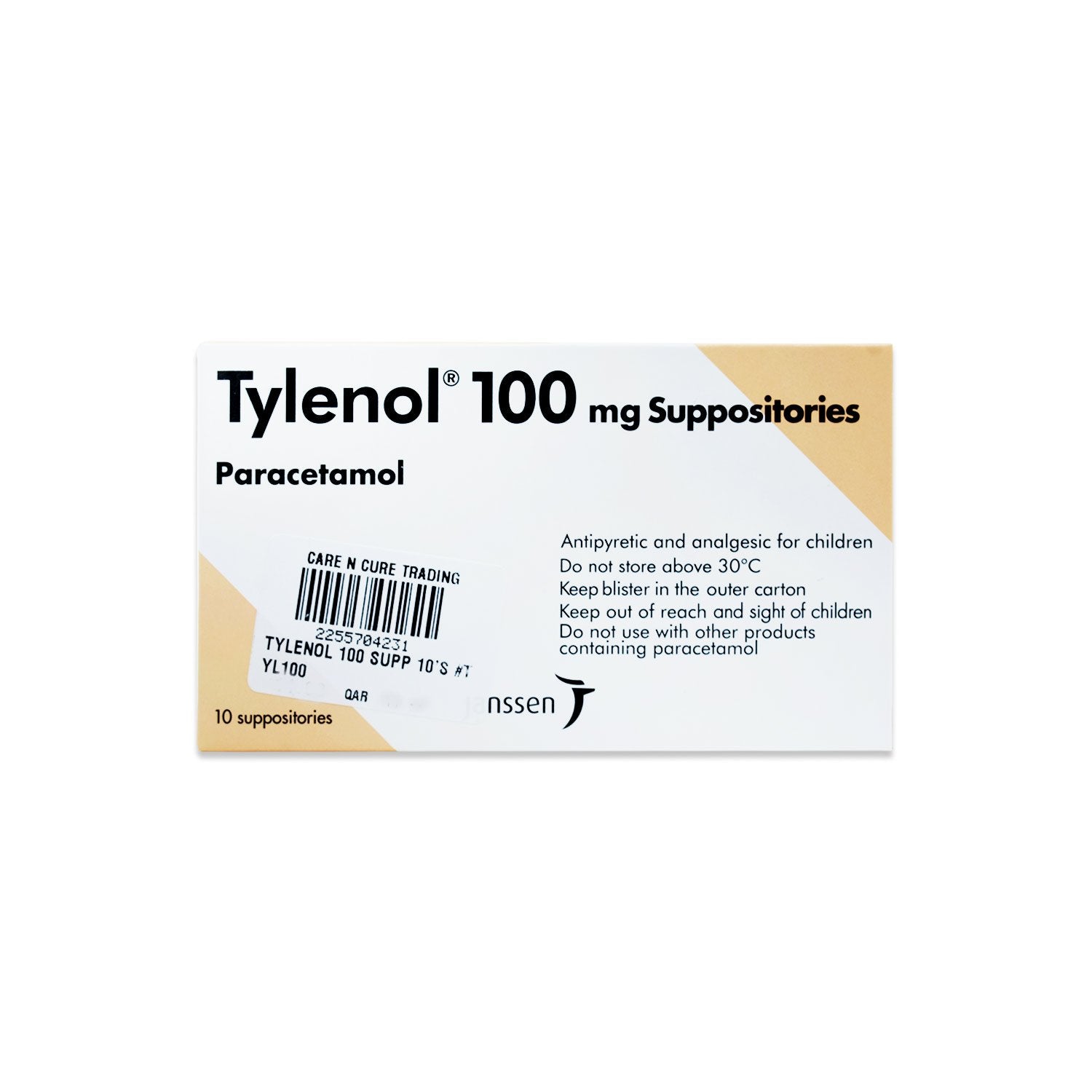 Buy Tylenol 100 Supp 10S online in Qatar View Usage, Benefits and Side