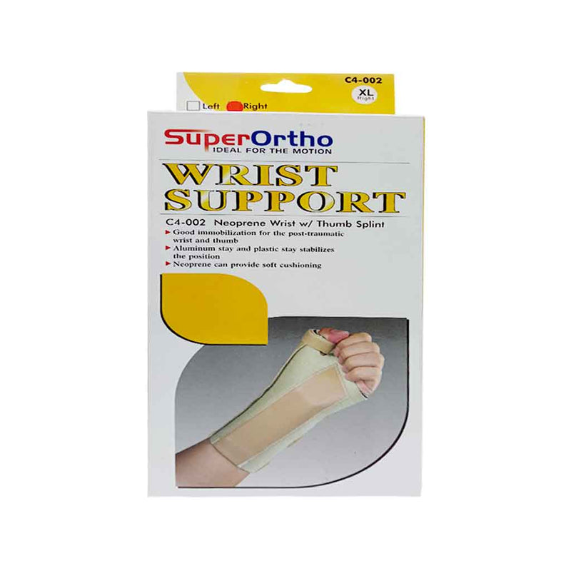 Super Ortho Neoprene Wrist Splint  C4-002 Right (XL)