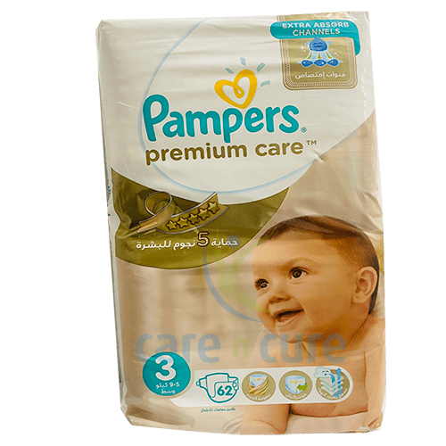 Pampers Premium Care S3 (5-9Kg) 2 X 62S Ps176