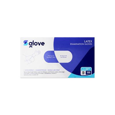 Surgical glove Latex Exam P/F Gloves (Small) 100'S