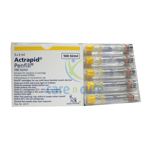 Insulin Actrapid Hm Penfill 100Iu/ml 5 X3ml