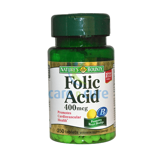 Nature's Bounty Folic Acid 400 mg Tablets 250's