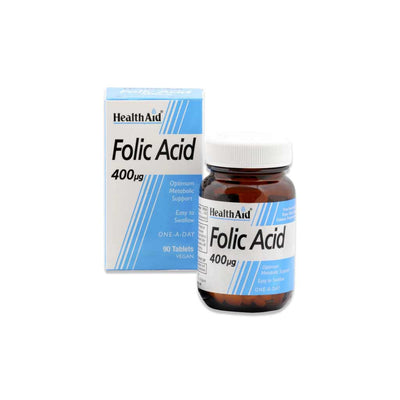 Health Aid Sup.Folic Acid 400mg Tablets 90's