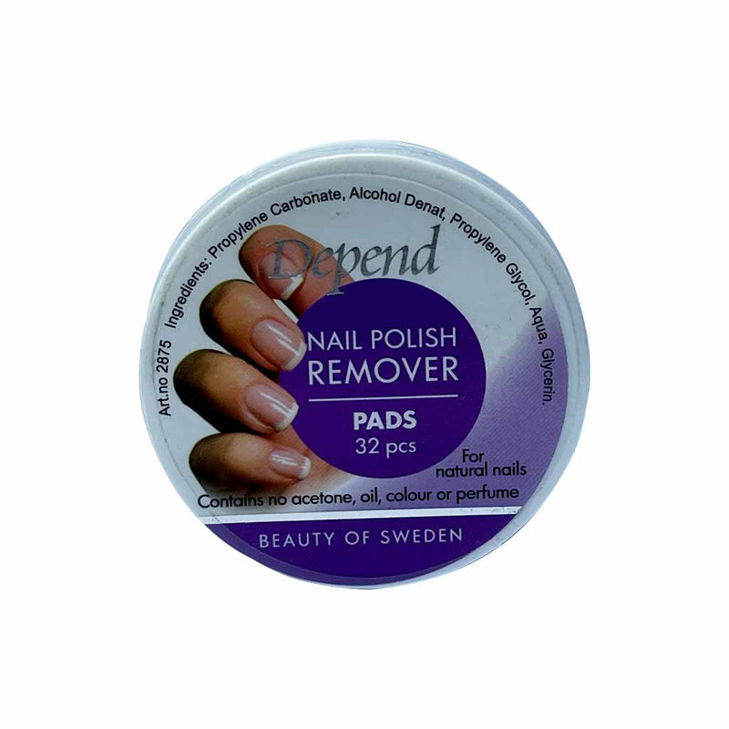 Depend Nail Polish Remover Pads 32&