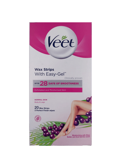 Veet Easy Gel Wax Strips Normal - Body & Legs 20's
