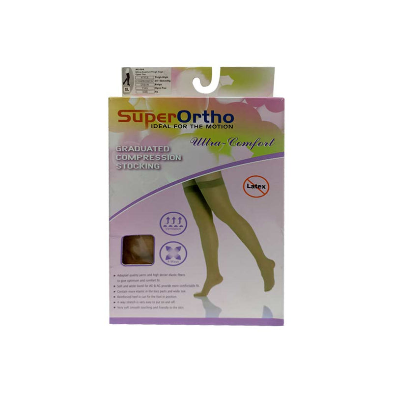 Super Ortho Ultra Comfort Thigh High Open Toes 20-30 A6-008 (XL)