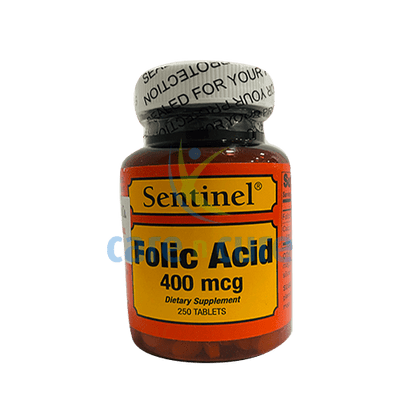 Sentinel Folic Acid 400Mcg Tablets 250S
