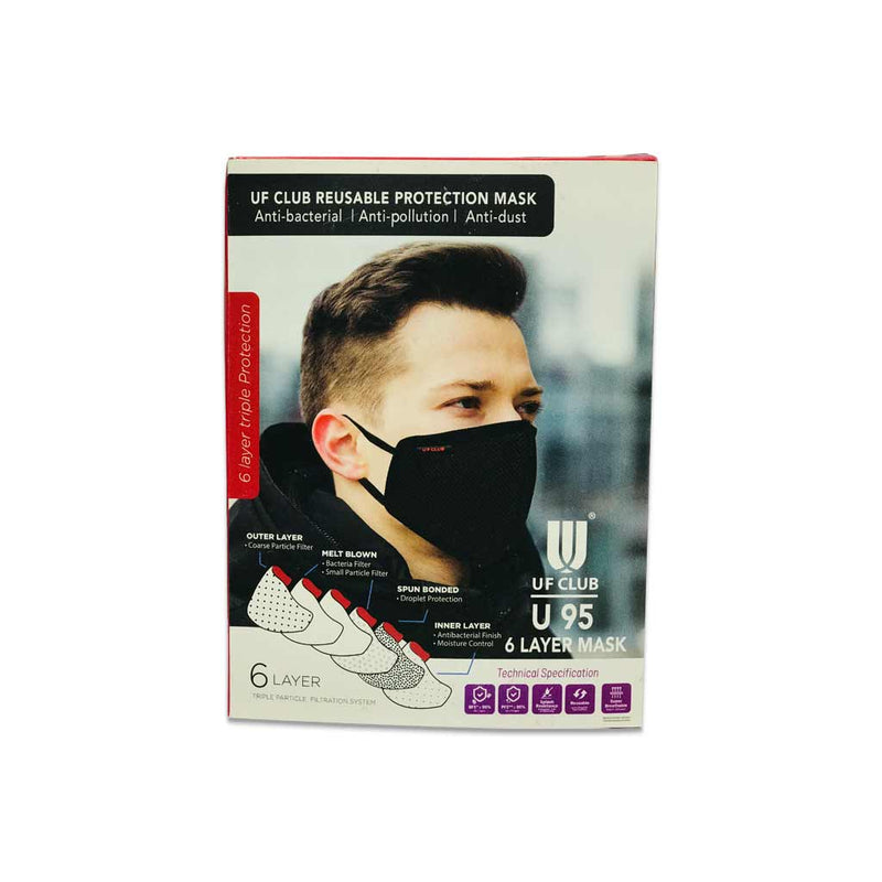 Uf Club Unisex U95 6 Layer Reusable Mask 1&