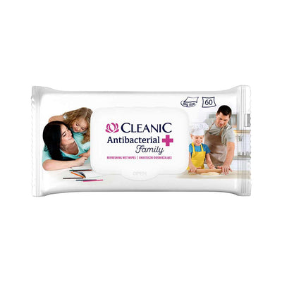 Cleanic Anti-Bacterial Refresh Family Wipes 6