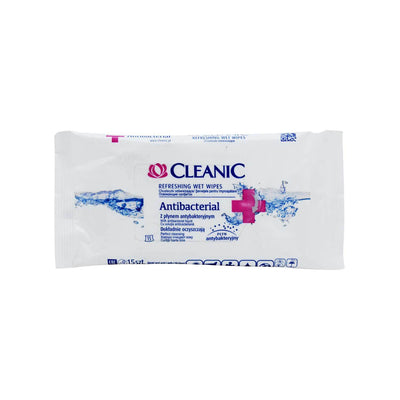 Cleanic Anti-Bacterial Refresh Wet Wipes 15'S