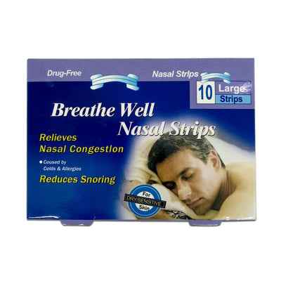 Breath Well Nasal Strips 10's Large