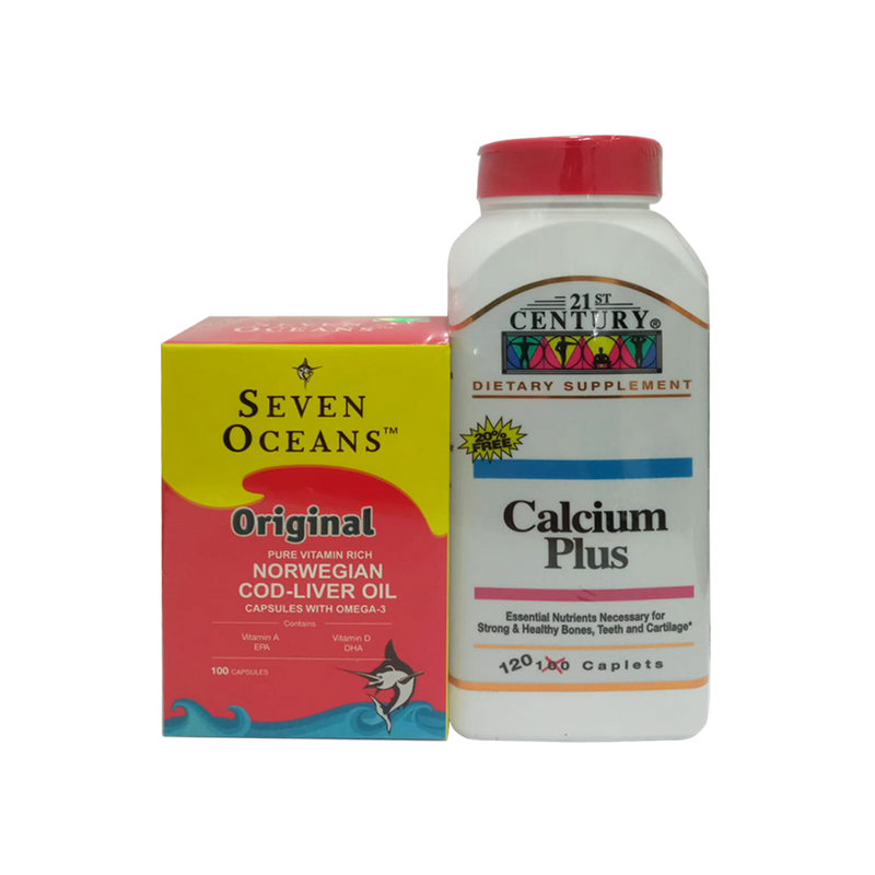 21st Century Calcium Plus Tab + Seven Ocean Clo Cap