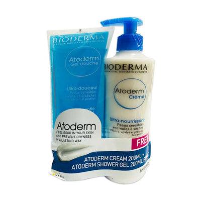 Bioderma Atoderm Cream 200 ml +Shower Gel 200 ml Offer