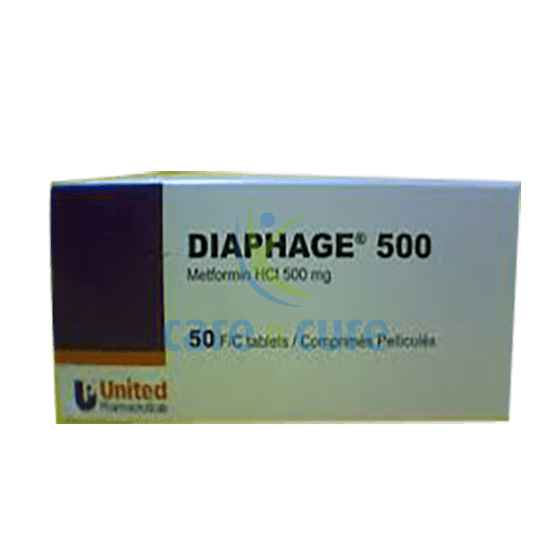 Diaphage 500mg Tablets 50&