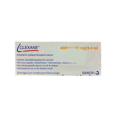 Clexane 40 mg Pre Filled Inj 0.4 ml X 2's