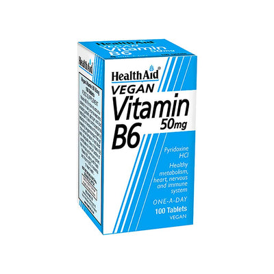 Health Aid Vita B6 50mg Caps 100's