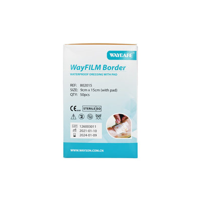 Waycare Wound Dressing Water Proof 9 X 15 50'S