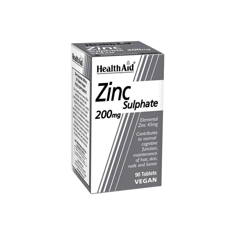 Health Aid Zinc Sulphate 200 mg Tablets 90&